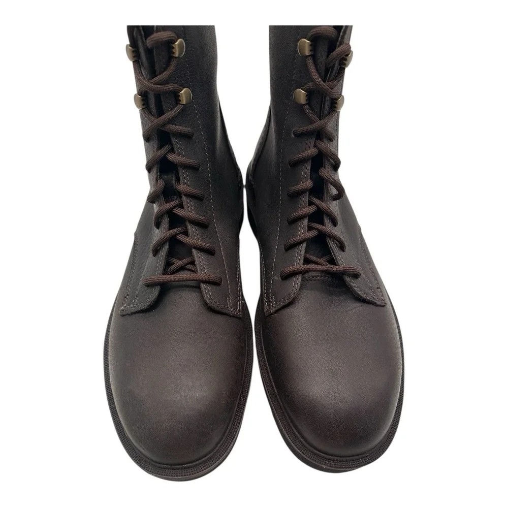 Sorel‎ Hi-Line Lace Up Boots Mens Size 8 Blackened Brown Leather Waterproof NWT